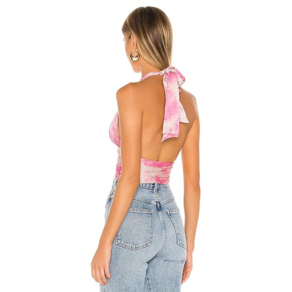 Privacy Please Venice Top in Pink Tie Dye - Picture 3 of 5